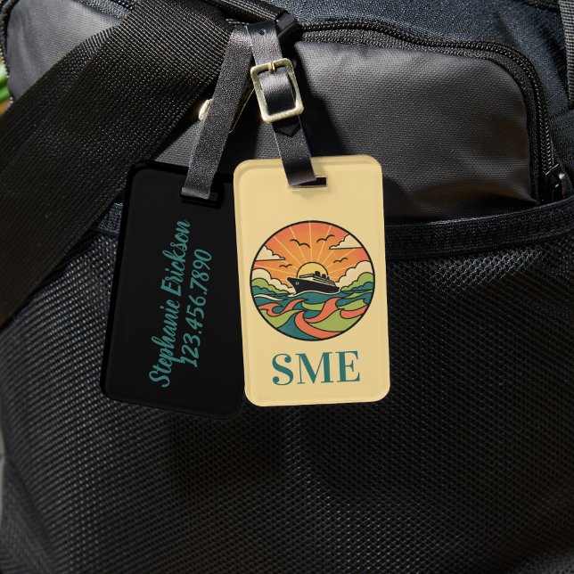 Cruise Luggage Tag - Ocean Sunset Design Gepäckanhänger (Cruise luggage tag)