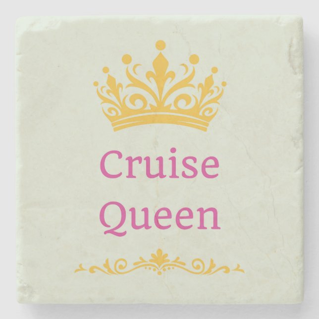Cruise Queen Steinuntersetzer (Vorderseite)