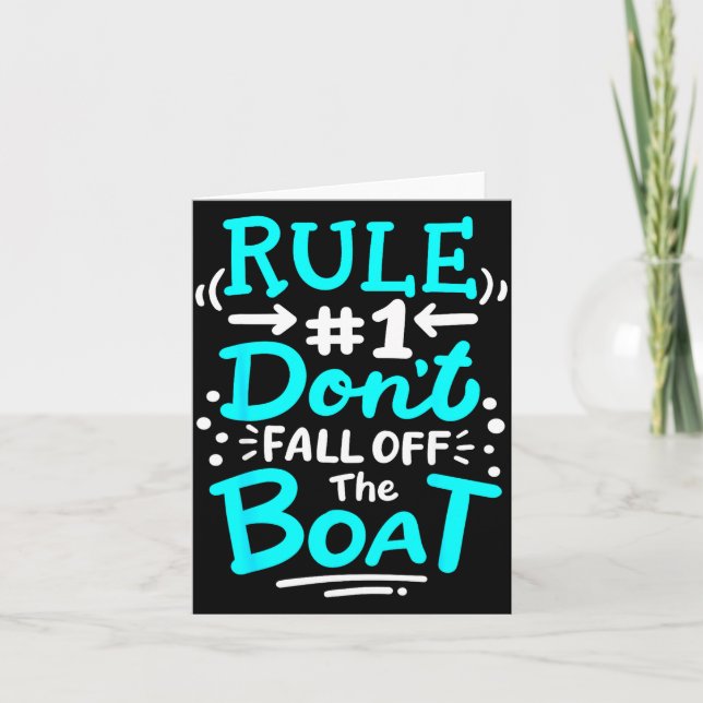 Cruise Rule #1 Don't Fall Off The Boat  Karte (Vorderseite)