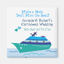 Cruise Save the Date Wedding Magnet