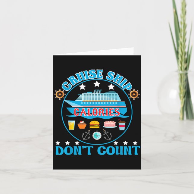 Cruise Ship Calories Don't Count Cruising Foodie  Karte (Vorderseite)