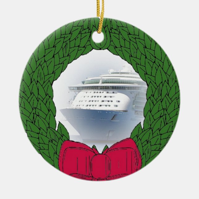 Cruise Ship Dated Christmas Ornament (Vorne)