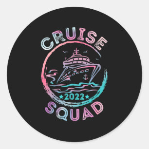 Cruise Squad 2022 Matching Family Group mit Ancho Runder Aufkleber