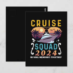 Cruise Squad 2024 Family Vacation Matching Group Postkarte