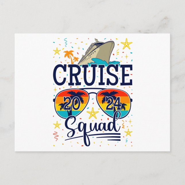 Cruise Squad 2024 Kreuzfahrt Postkarte (Vorderseite)