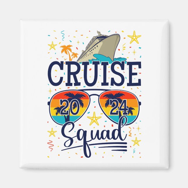 Cruise Squad 2024 Kreuzfahrtplatz Magnet (Vorne)