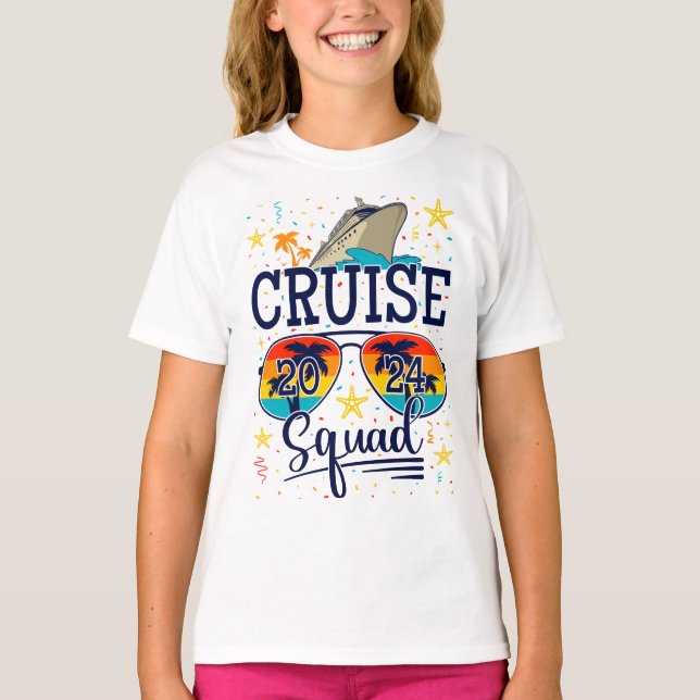 Cruise Squad 2024 Kreuzfahrtschiff T-Shirt (Vorderseite)
