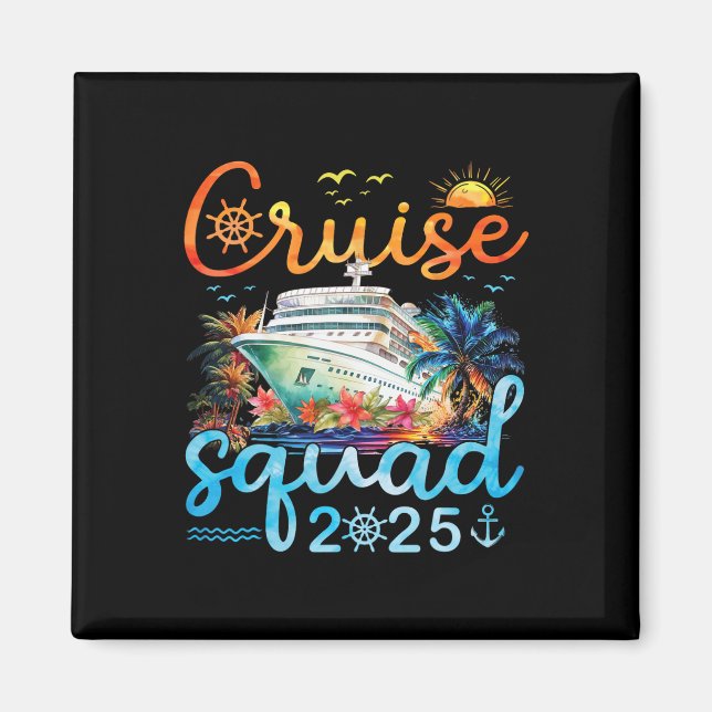 Cruise Squad 2025 Family Group Matching Cruising V Magnet (Vorne)