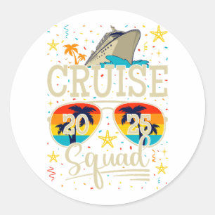 Cruise Squad 2025 Kreuzfahrt Runder Aufkleber