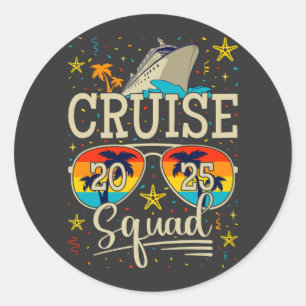 Cruise Squad 2025 Kreuzfahrt Runder Aufkleber