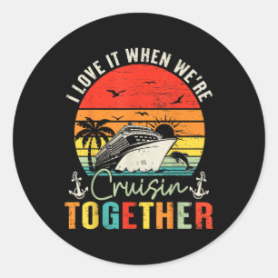 Cruise Squad 2025 Outfits Friends Family Couples m Runder Aufkleber