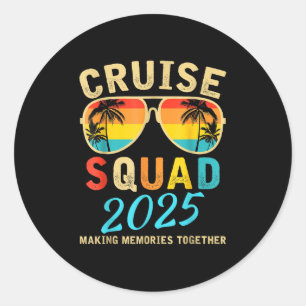 Cruise Squad 2025 Sommerferien Matching Family Runder Aufkleber