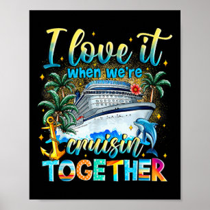 Cruise Squad 2025 Sommerurlaub Geschenk Matching F Poster