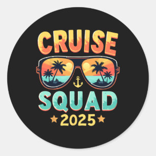 Cruise Squad 2025 Trip Ship Family Matching Sommer Runder Aufkleber