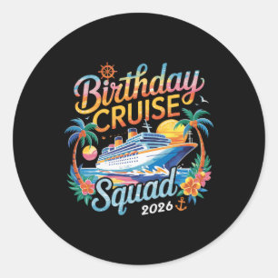 Cruise Squad 2026 Family Cruise Vacation Runder Aufkleber