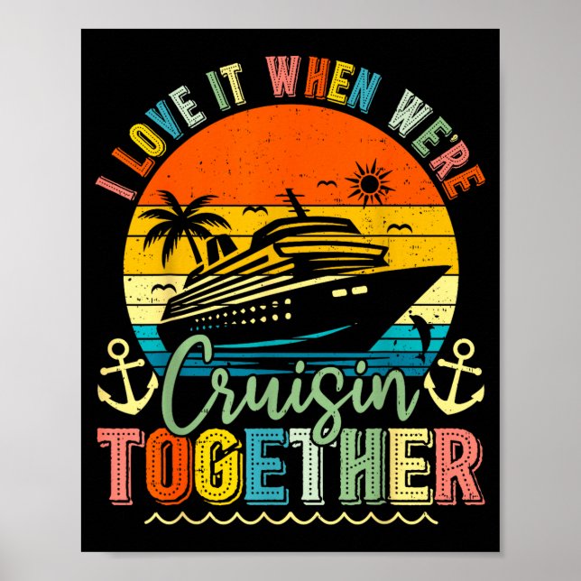 Cruise Squad 2026 Family Group Matching Summer Vac Poster (Vorne)
