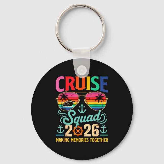 Cruise Squad 2026 Family Group Matching Summer Vac Schlüsselanhänger (Vorderseite)