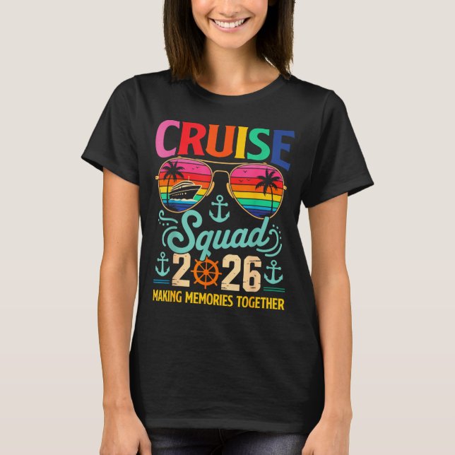 Cruise Squad 2026 Family Group Matching Summer Vac T-Shirt (Vorderseite)