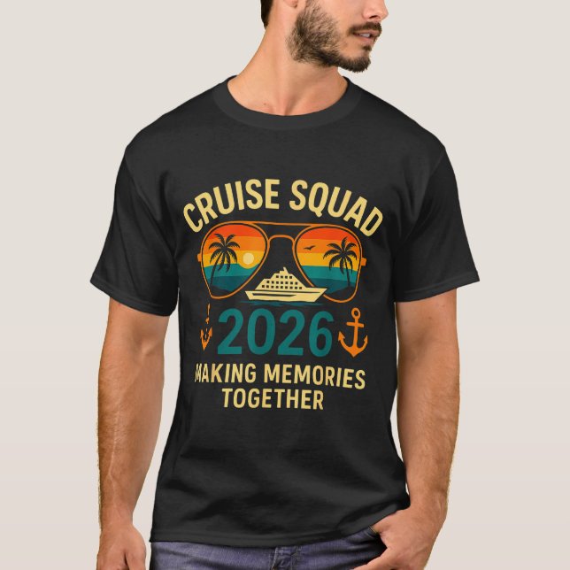 Cruise Squad 2026 Family Vacation Matching Group S T-Shirt (Vorderseite)
