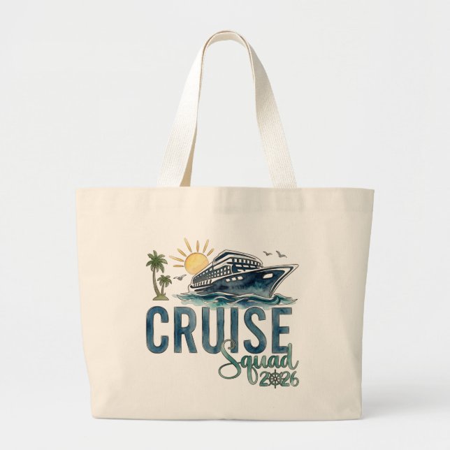 Cruise Squad 2026 Tote Bag Vacation (Devant)