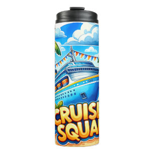 Cruise Squad Cartoon Thermosbecher