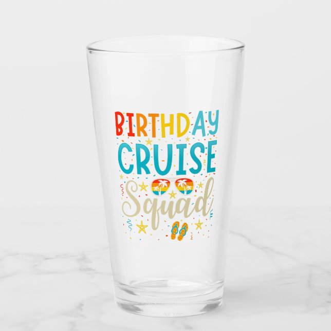 Cruise Squad Cruising Vacation Drink Glas (Vorderseite)