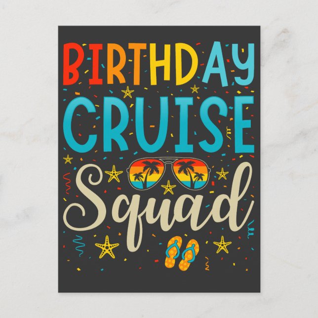 Cruise Squad Cruising Vacation Postkarte (Vorderseite)