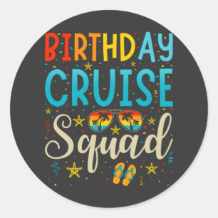 Cruise Squad Cruising Vacation Runder Aufkleber