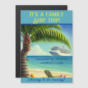 Cruise Stateroom Door Magnet Beach Szene