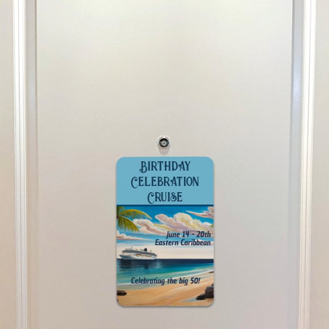 Cruise Stateroom Door Tropical Beach Magnet (Von Creator hochgeladen)