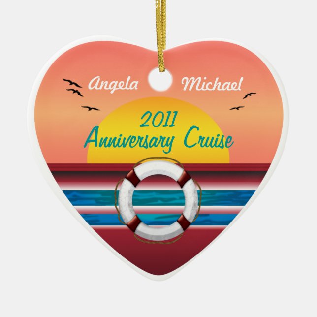 Cruise Sunset Design - Ihre Occasion Template Keramikornament (Vorne)