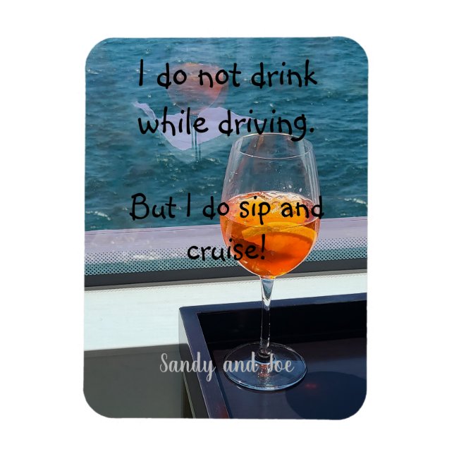 Cruise und Sip Spritzer Cruise Door Magnet (Vertikal)