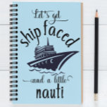 Cruise Vacation Journal Funny Notebook Notizblock<br><div class="desc">Dieses Design wurde mit digitaler Kunst erstellt, es kann personalisiert sein, indem man die Option "Anpassen" wählt. Kontaktieren Sie mich unter colorflowcreations@gmail.com , wenn Sie dieses Design für ein anderes Produkt haben möchten. Kaufen Sie meine originale abstrakte Acrylmalerei zum Verkauf unter www.etsy.com/shop/colorflowart. Sehen Sie mehr meiner Kreationen oder folgen Sie...</div>