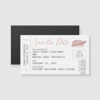 Cruise Wedding Mini Ticket Speichern Sie das Date 