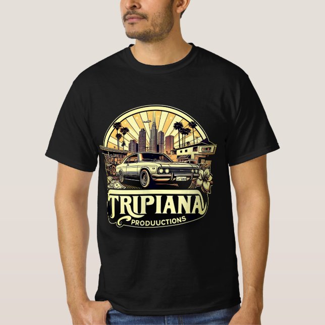Cruisin' California" Westküste Vibes T-Shirt (Vorderseite)
