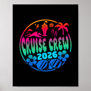 Cruisin Crew 2026 Kreuzfahrt Familie Freunde Urlau Poster