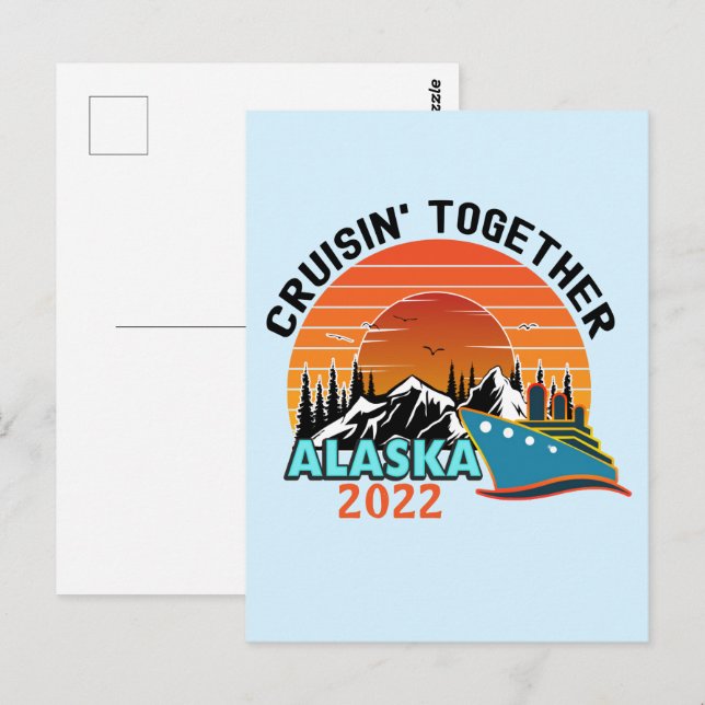 Cruisin Gemeinsam Alaska Reiseurlaub Postkarte (Vorne/Hinten)