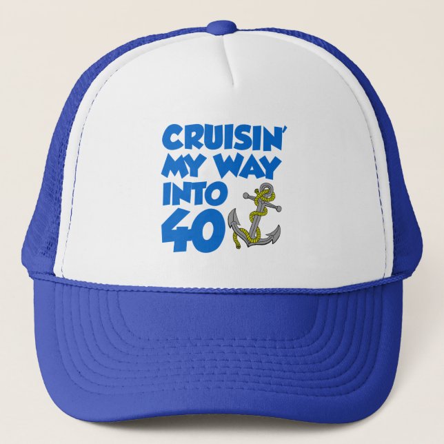 Cruisin' Mein Weg in 40 Truckerkappe (Vorderseite)