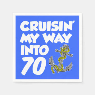Cruisin meine Weise in 70 Boots-Themed Serviette