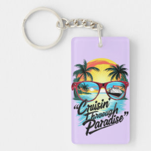 Cruisin’ Through Paradise: Tropical Escape Vibes Schlüsselanhänger
