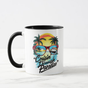 Cruisin’ Through Paradise: Tropical Escape Vibes Tasse