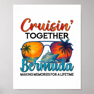 Cruisin Together Bermuda 2025 Freunde Bermuda Kreu Poster