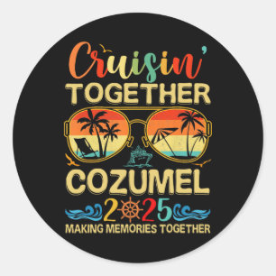 Cruisin Together Cozumel 2025 Matching Group Urlau Runder Aufkleber