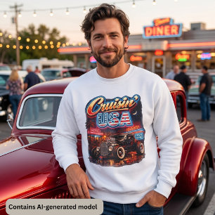 Cruisin' USA Vintage-Hot-Rod Sweatshirt