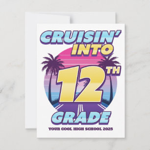 Cruisin’ Zurück zur Schule 12. Klasse Mitteilungskarte