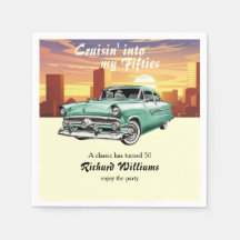 Cruising Classic Retro Car City 50th Birthday