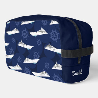 Cruising Cruise Ship Personalised Blue and White Waschbeutel
