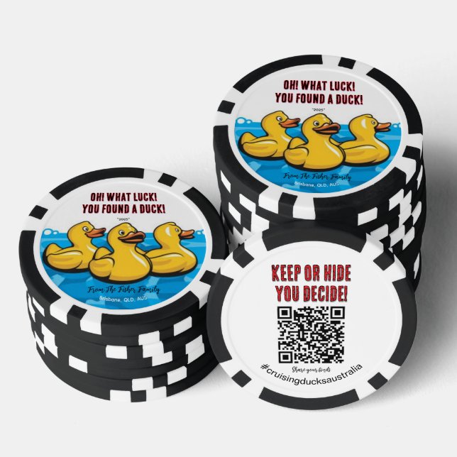 Cruising Ducks personalisierbare Sammlertokens Pokerchips (Stapel)