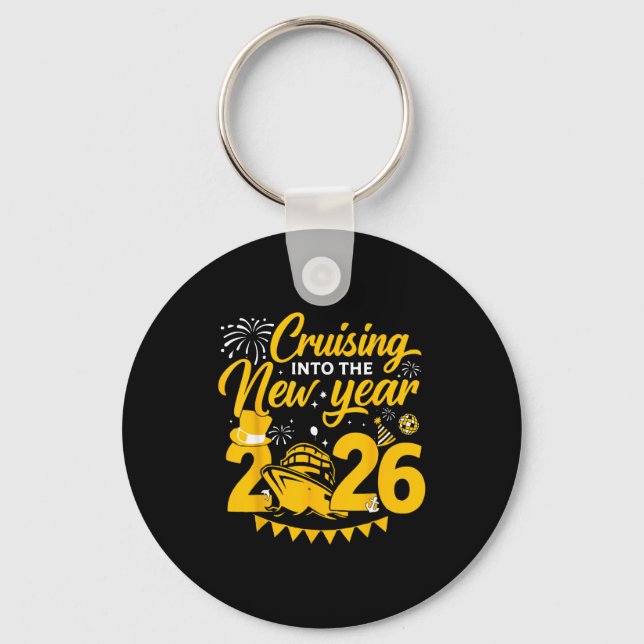 Cruising Into 2026 New Years Eve Matching Family C Schlüsselanhänger (Vorderseite)