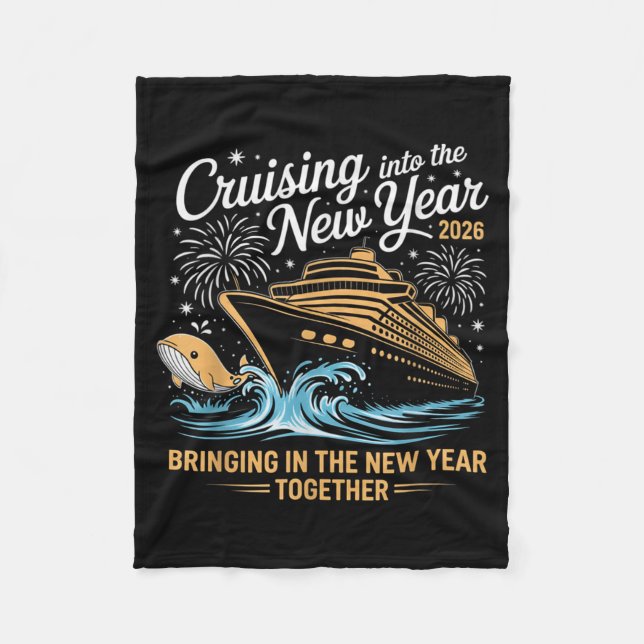 Cruising Into 2026 New Years Eve Party Cruise Fami Fleecedecke (Vorderseite)